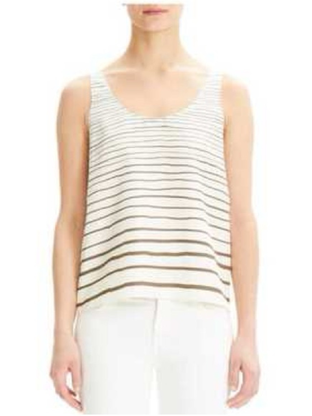 NWT Theory Silk Striped Tank